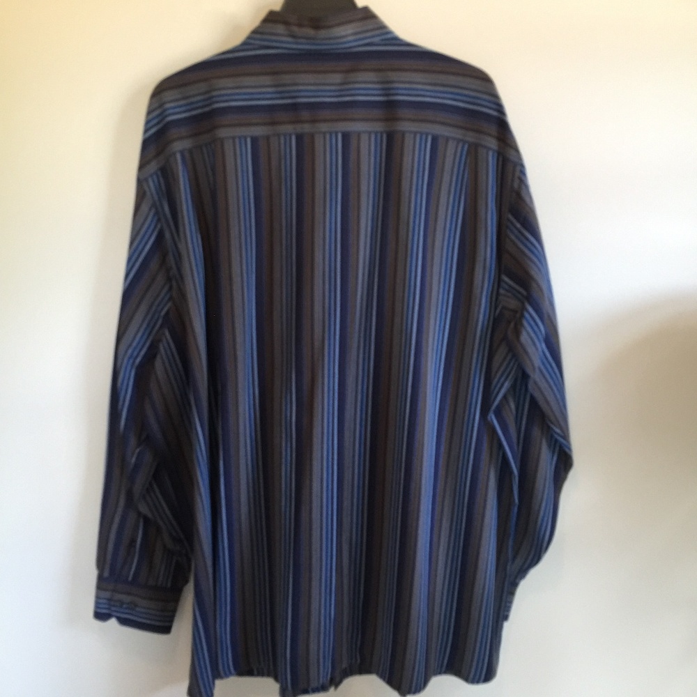 Concepts by Claiborne Blue Stripe Long Sleeve 3XLT - Picture 3 of 4